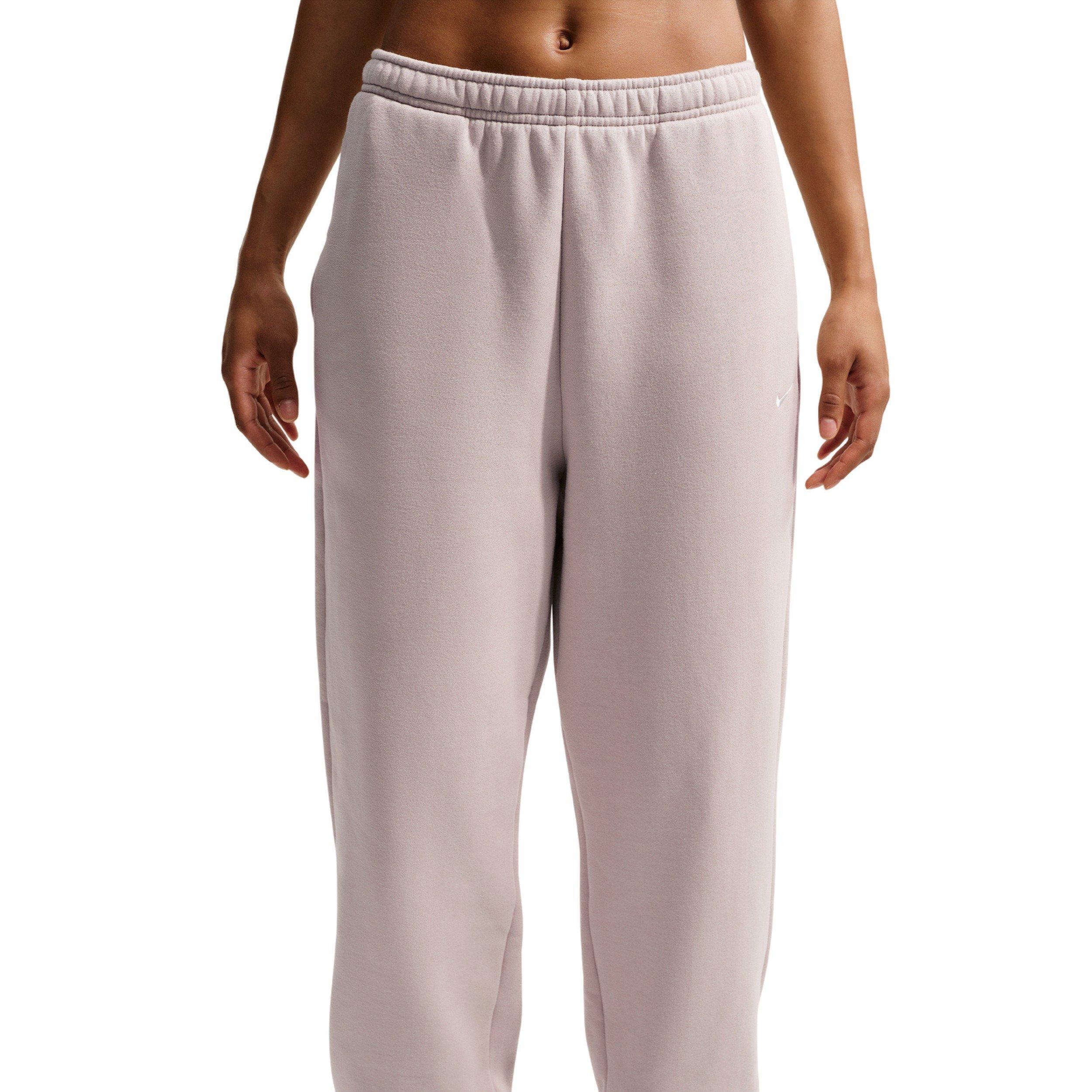 Nike Women's Studio Fleece Med-Weight High-Rise Oversized Cuff Pants - CREAM